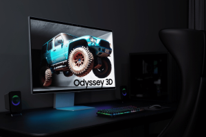 Samsung unveils Odyssey 3D monitor which could help you play without glasses.